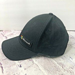 Black Microsoft Embroidered Baseball Hat Snapback